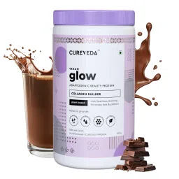 Cureveda Glow Vegan Plant based Collagen Builder with Irish Sea Moss Adaptogenic Beauty Protein (Pack of 300 gm powder)-image-35