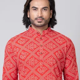 Kartikeya Jaipur Men Geometric Thread Work Kurta image 2