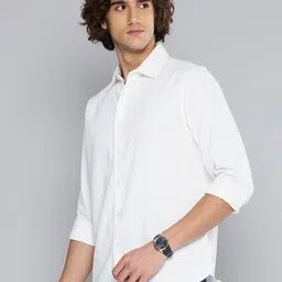 Flying Machine Textured Pure Cotton Casual Shirt image 4