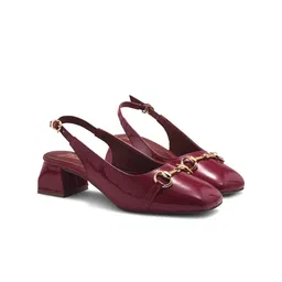 JM Looks Women Chunky Block Heel Sandal With Sling back Square Toe Heel image 5