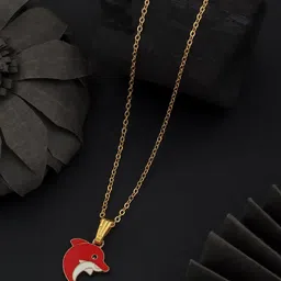 SZN Set Of 2 Stainless Steel Gold-Plated Artificial Beaded Necklace image 4