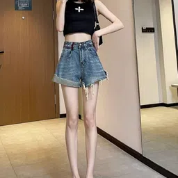 KPOP Women Regular Fit Cotton Shorts-image-64