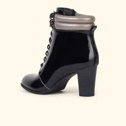 yoho Women Mid-Top round Toe Block Heel Chunky Boots image 5