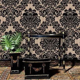 INDIAN ROYALS Beige & Black Printed Self-Adhesive & Durable Wall Sticker image 5