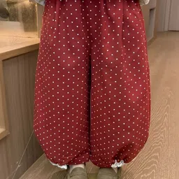 LULU & SKY Girls Polka Dot Printed High-Rise Trousers-picture-57