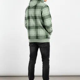 SZN Men Checked Hooded Sweatshirt image 4