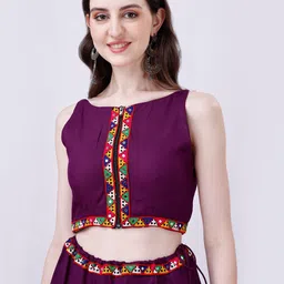 TWAM SUNDARA Printed Patchwork Cotton Ready to Wear Lehenga & Blouse image 4