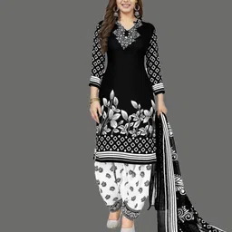 nirvaan Unstitched Crepe Salwar Suit Material Printed-picture-16