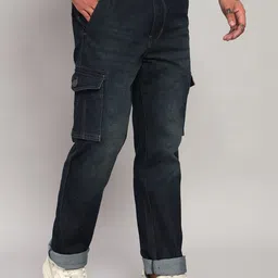 Cantabil Men Solid Original Regular Fit Cargos Trousers image 3