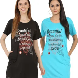 Linoges Women Typography Printed Pockets 1 T-shirt-picture-13