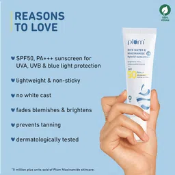 Plum Set of 2% Niacinamide Sunscreen - 50g & 10% Niacinamide Face Serum - 15ml image 3