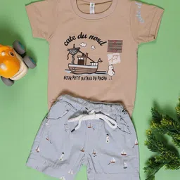 V-Mart Boys Graphic Printed Pure Cotton T-shirt With Shorts-picture-16