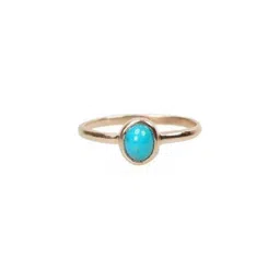 GenZcomplex Gold-Plated Brass Turquoise Finger Ring-picture-46