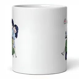 Mr UVD White Graphic Printed Ceramic Matte Mug 350 ml image 3