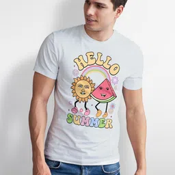 Seekbuylove Men Graphic Printed Bio Finish Round Neck T-shirt image 2