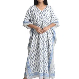 Fabric Venue Women Printed Kimono Sleeve Kaftan Maxi Dress-image-17