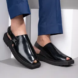 House of Pataudi Men Lighweight Peshawari Sandals-picture-22
