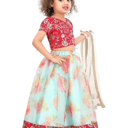 Pragya Exclusive Girls Embellished Sequinned Ready to Wear Lehenga & image 2