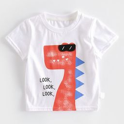 LULU & SKY Boys Printed Organic Cotton Applique T-shirt-picture-1