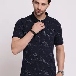 GRACIT Men Printed Polo Collar Extended Sleeves Pockets T-shirt-picture-50