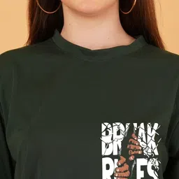 LECOWAR Women Pack of 2 Printed Drop-Shoulder Sleeves T-shirt image 4