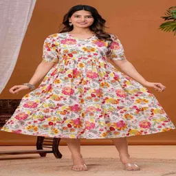 MAINA CREATION Women Floral Printed Floral Anarkali Kurta image 2