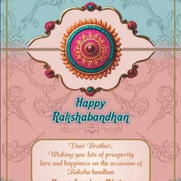 MEIRA JEWELLERY Designer Beaded Rakhi With Greeting Card & Roli Chawal image 2