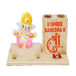Craftlayout Dcor White Lord Ganesha Religious Idol Showpiece image 2