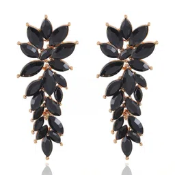 Shining Diva Fashion Leaf Shaped Drop Earrings image 3