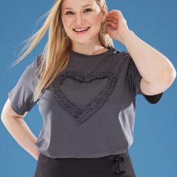 Trendyol Women V-Neck Pockets T-shirt-picture-3