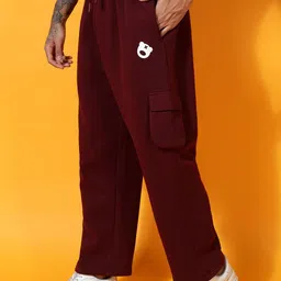 GRIFFEL Men Printed Straight Fit Track Pants image 3