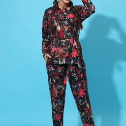 SEPHANI Floral Printed Pure Cotton Shirt With Trousers image 3