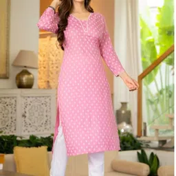 SSART Ethnic Motifs Printed Round Neck Kurta With Trousers image 2