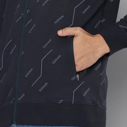 Indian Terrain Typography Printed Hooded Sweatshirt image 3