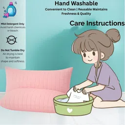 Siroki Bond Peach-Coloured Fibre Filled Polyester Breathable Sleep Pillow image 4