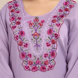 TWINS LADY Women Floral Embroidered Regular Sequinned Kurta with Trousers & Dupatta image 4