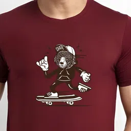 KaamBhari Graphic Printed Round Neck Pure Cotton Regular Fit T-shirt image 2