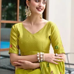 KALINI Woven Design Zari Silk Blend Paithani Saree image 4