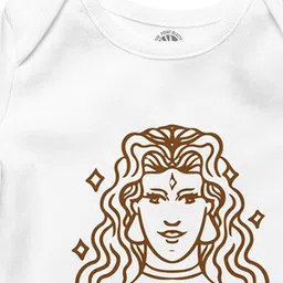 THE PRINT PLATTER Infants Kids Virgo Printed Envelope Neck Cotton Bodysuit image 2