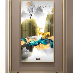 THE NEXT DECOR White & Blue Deer In The Sky Wall Art-image-46