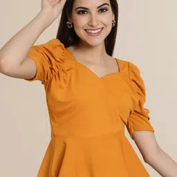 Mast & Harbour Women Pack Of 2 Colourblocked Round Neck Top image 4