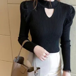 StyleCast Choker Neck Woollen Sweater-picture-10