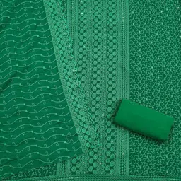 Suha Embroidered Viscose Rayon Unstitched Dress Material image 3