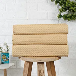 Eco Sense Beige 3 Pieces Cotton 200 GSM Bath Towels-picture-48
