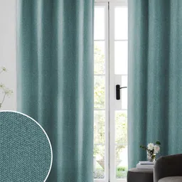 Myntra Elegant Homes Teal Set of 2 Black Out Long Door Curtain-image-19