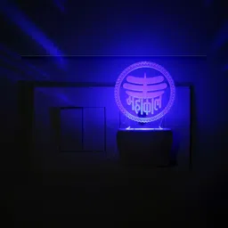 1ST TIME Red & White Printed Acrylic Abstract Shaped Shaped Wall Lamp image 4