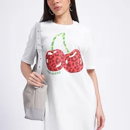 glitchez Groovy Graphics Drop-Shoulder Sleeves Mini T-shirt Dress-picture-15
