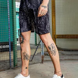 House of Koala Abstract Printed Shirt Collar Shirt With Shorts image 3