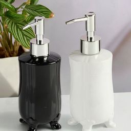 Kookee Black & White 2 Pieces Ceramic Soap Dispensers-picture-37