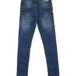 Allen Solly Junior Boys Skinny Fit Mid-Rise Dark Shade Low Distressed Stretchable Jeans image 2